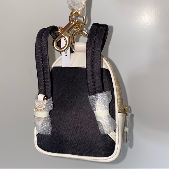 Coach Mini Court Backpack Bag Charm In Signature Canvas NWT - Picture 4 of 14